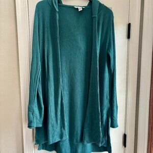 Athleta Casual Jacket with Hood, Size M (runs large) Teal